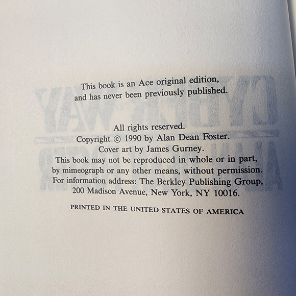 Cyber Way Alan Dean Foster 1ST Printing hardcover - Picture 5 of 5